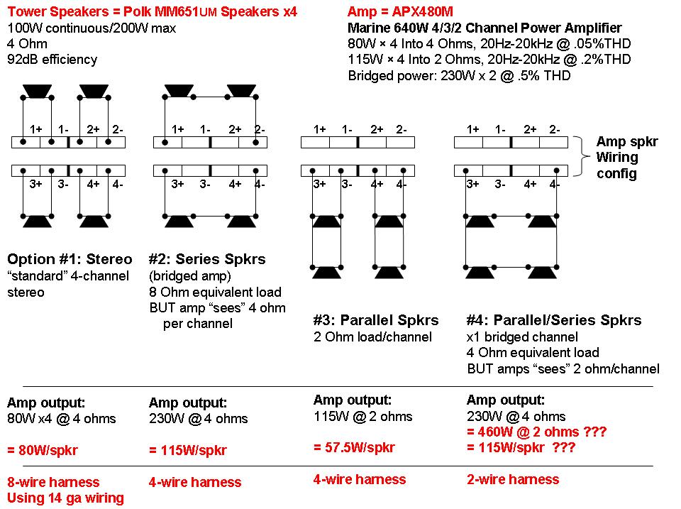 4 ohm tower deals speakers