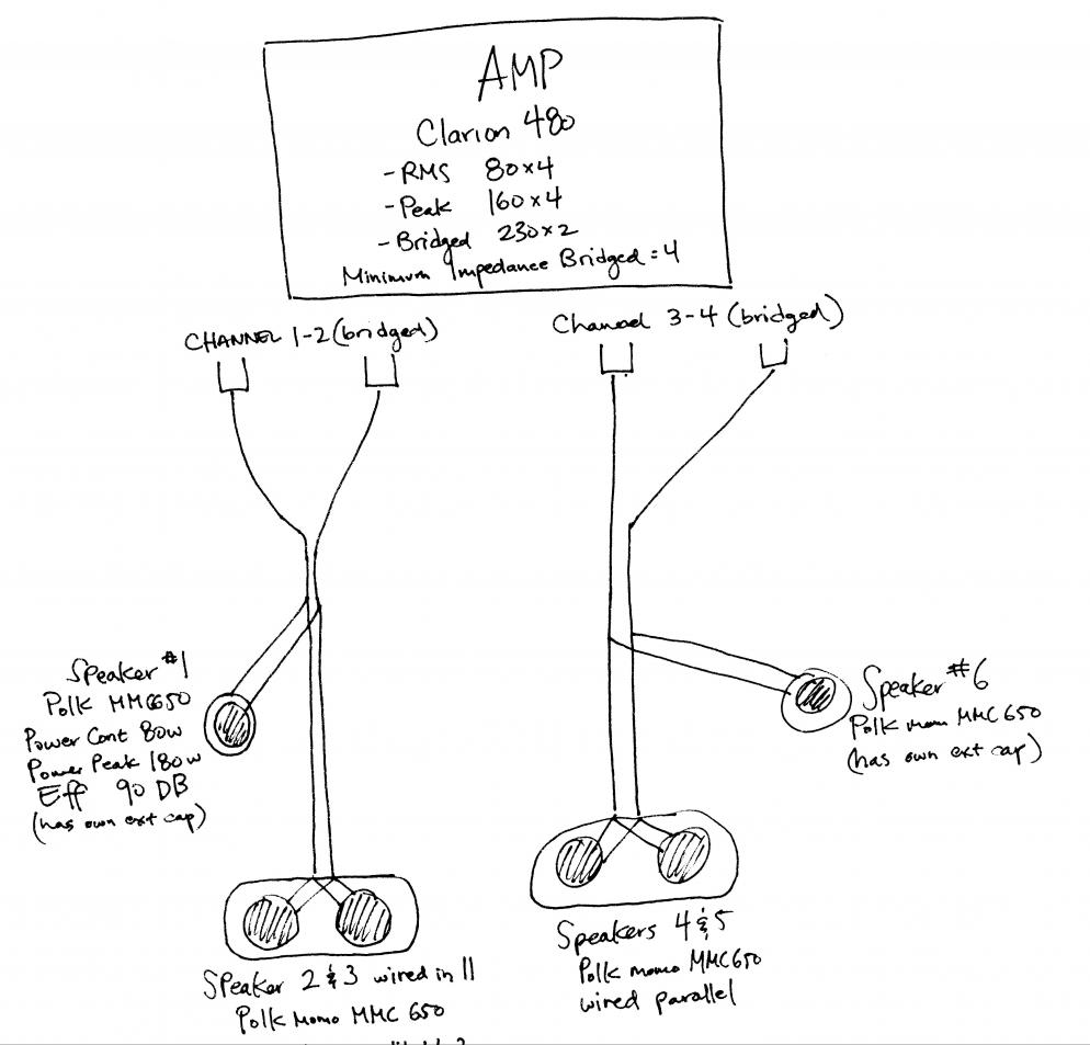 Amp/speaker wiring, series vs parallel help please